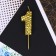 Candle for the cake, number "1", gold, 9.5 x 2 cm.