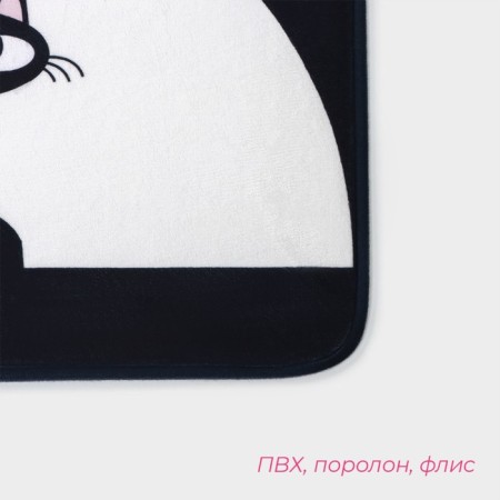 Bath and toilet mat “Black cat”, 40 × 60 cm, color mix-3