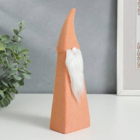 Souvenir Ceramics "Bearded Gnome in the High Coll" Orange Fllock 22x4.7x6.8 cm-1