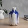 VAZ Coramics Table "Picasso" (manual painting) explosion, 20x10 cm, blue-white