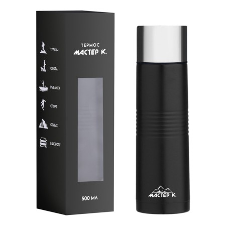 Thermos, 500 ml, Space "Master K", with a circle, retains heat 8 hours-2