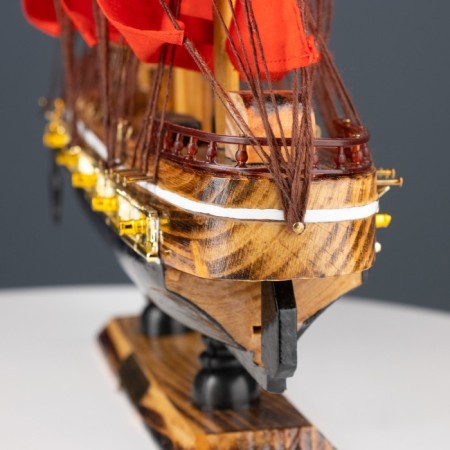 Ship "Scarlet Sails", brown hull, 43*8*37cm-4