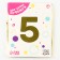 Foil ball 40 "number 5", color gold, slim