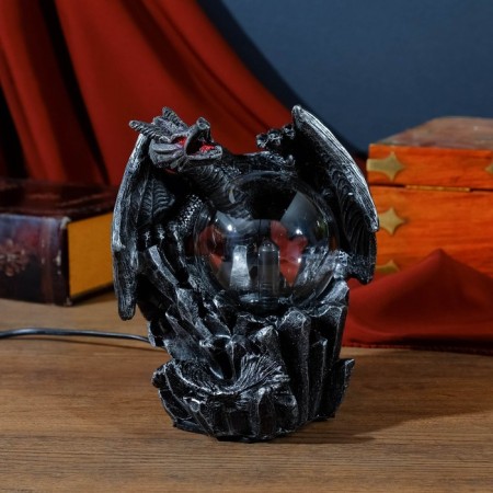 Plasma ball 7421135g black with silver patina 15x15x17.5 cm-1