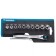 Set of end heads GROSS 14141, 12 items, ratchet 120 teeth, 1/4 ", CRV
