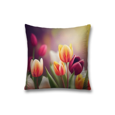 Pillowess decorative "Field of tulips", on a zipper, size 45x45 cm