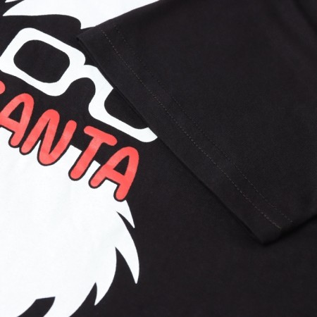 New Year. Men's T-shirt NG "Santa", Black Color, Rr. 52-2