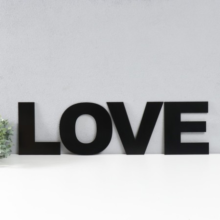 Panel letters "Love" The height of the letters 20 cm, set 4 details black