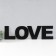 Panel letters "Love" The height of the letters 20 cm, set 4 details black