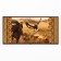 Backgammon "Hunting with a golden eagle", a wooden board 40 x 40 cm, with a field for playing checkers