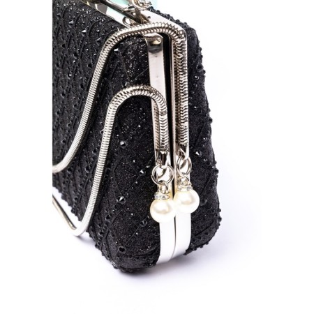 Female clutch, eco -leather, chrisbella black, 19x5x12 cm-2
