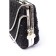 Female clutch, eco -leather, chrisbella black, 19x5x12 cm