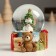 Souvenir Polystone Water Ball "Christmas tree with gnomes" 7x8x9 cm