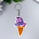 PVC keychain "Unicorn in the rye of ice cream" Soft 7x4.5 cm