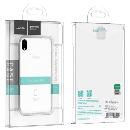 Hoco case for iPhone XR, polyurethane (TPU), thickness 0.8 mm, transparent-8