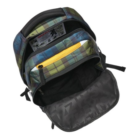 Youth backpack 45 x 32 x 23 cm, Grizzly, ergonomic back, green/blue-8