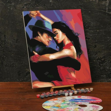 Picture on numbers on a canvas with a tango subframe, 40 x 50 cm-1