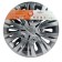 Wheel caps 15 "Lyon", silver, carbon, 2 pcs Airline AWCC-15-01