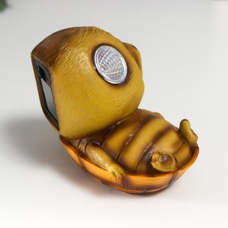 Souvenir Polystone Light "Surprised Turtle" from the solar battery 9x7.5x11.5 cm-4