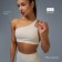 Sports top asymmetry, rr s, beige color