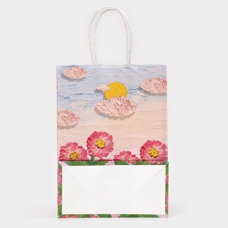 Craft package, blue "flowers" 21 x 15 x 8 cm-2