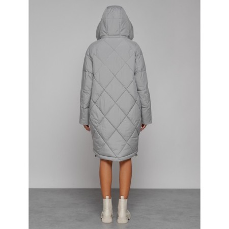 Coat insulated winter female, size 50, color gray-3