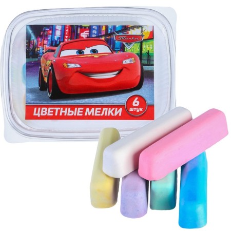 Set of colored crayons cars, 6 colors-9