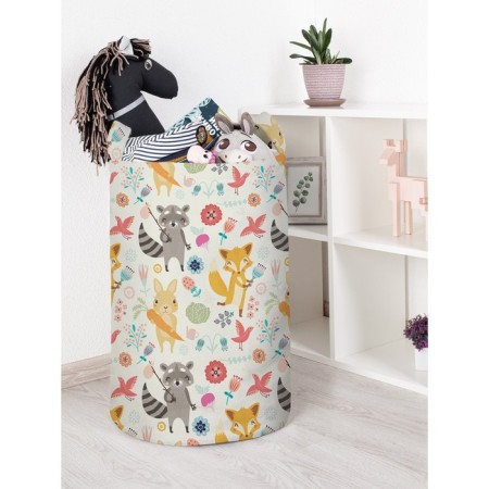 Basket for toys "Cute forest animals, size 40x60 cm