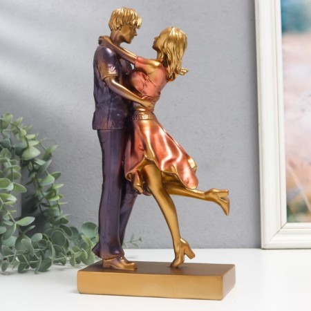 Souvenir Polystone "Tender Hugs" pink-violet 7x14.5x28 cm-3