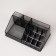 Organizer for storage, 16 sections, 12.5 × 21.5 × 8 cm, black color