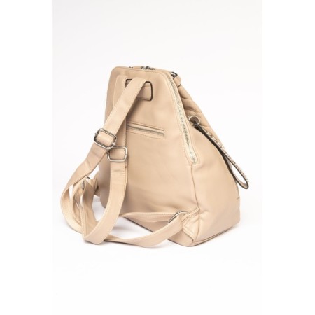 Women's backpack, eco -leather, ludor beige, 30x16x33 cm-3