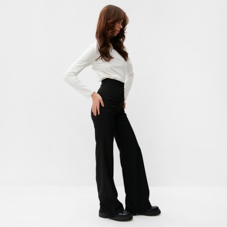 Women's pants minku: classic, black color, size 44-3