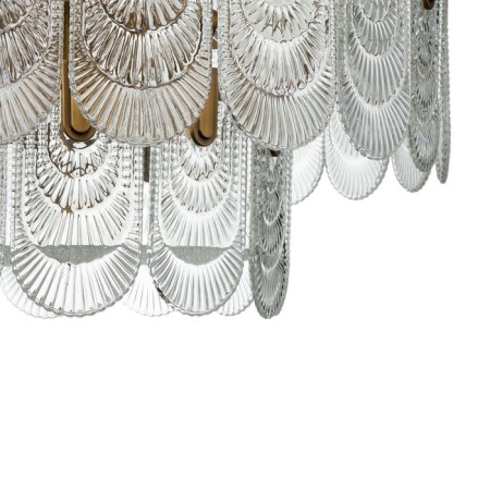 Lamp on the Indigo rod, 12022/b/9r Brass. 9x60W, E14, 800x800x395/1395 mm, lace effect-2