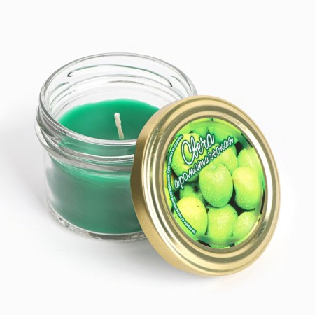 Candle in the bank Aromatic "Paradise apple", 6x7 cm, 120 g-1