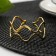 Ring for napkin "Two lines", 5.5 × 2.5 cm, gold color
