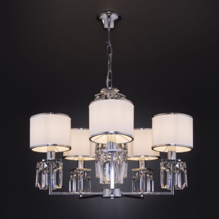 Suspended chandelier with lampshades Zaffiro, 40W, E14, 62x62 cm-1