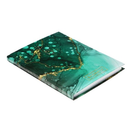 Notepad A6, 80 sheets in the “marble” cage, hard cover, glossy lamination, offset block-1