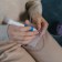 Needle for embroidery, for carpet technology, d = 1.3/1.6/2.2 mm, with n webusmers, white/blue color