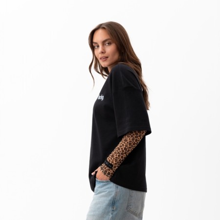 Women's T -shirt MIST Lucky p. S-M, black-2