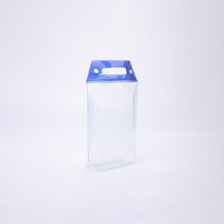 Cosmetic bag on the buttons, the color is transparent/blue-1