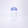 Cosmetic bag on the buttons, the color is transparent/blue