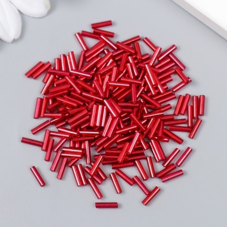 Beads "Zlatka" Glass 10 g, size 3 ", 6 mm, No. 0025 Red mix 93" 78547-1