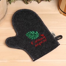 Mitten for a bath with embroidery 