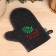 Mitten for a bath with embroidery "with a light steam" gray