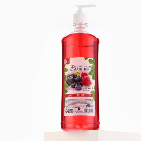 Liquid soap for hand, 1000 ml, aroma of forest berries, pantry of beauty-4