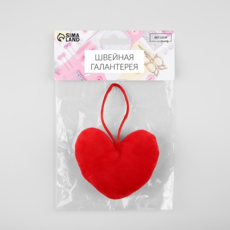 A needle with a loop "Heart", 8.5 × 6.5 × 3.5 cm, red color-7