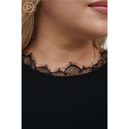 Female dress, size 64, black color-6