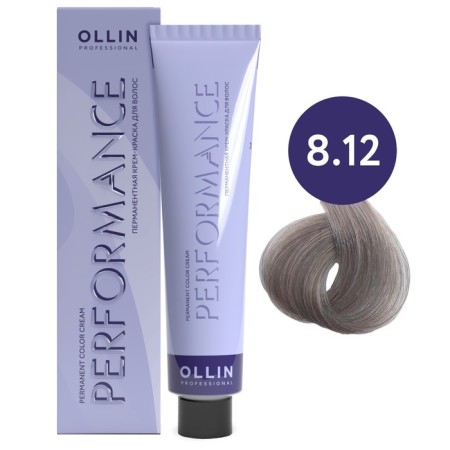 Hair-color permanent cream, tone 8/12, light blond, ash-violet, 60 ml