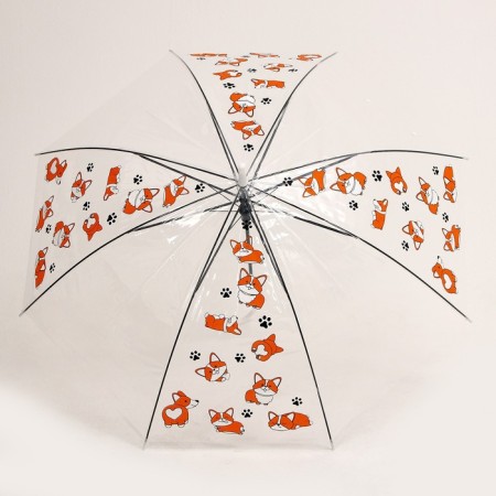 Umbrella Children's "Corgi" semiautomatic device, transparent, d = 90cm-8