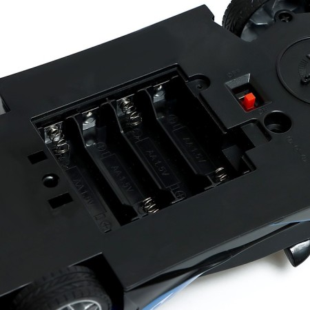 Racing machine on the radio control, works from batteries, the color of the blue-black-3